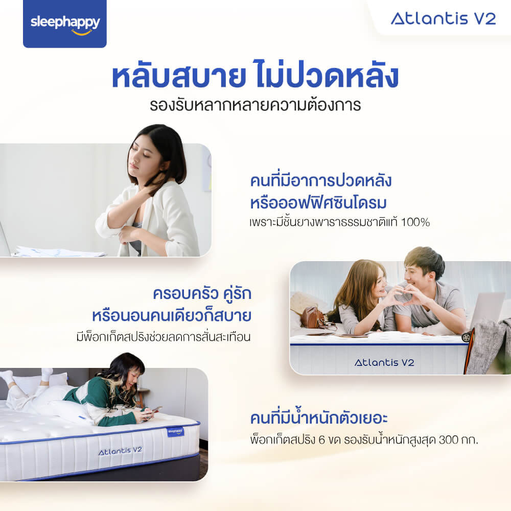 ที่นอน 3.5 ฟุต SLEEPHAPPY ATLANTIS V2 หนา 10 นิ้ว_9